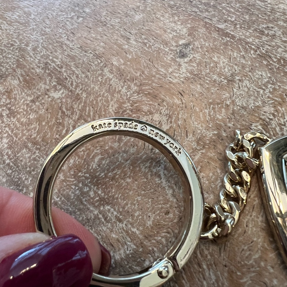Kate Spade Rotating Heart Shaped Keychain - Picture 10 of 12
